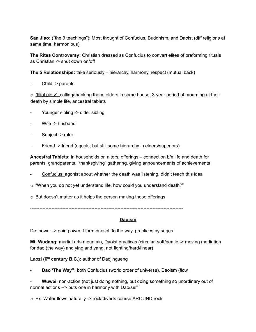 Unit 3, Lecture 2: Daoism and Confucianism Practices - Page 1