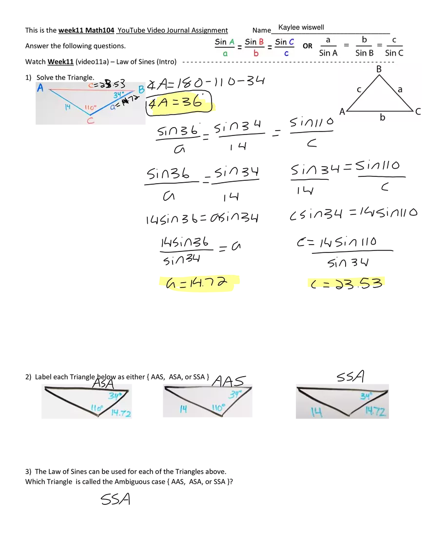Week11 VJ - Law of Sines - Page 1