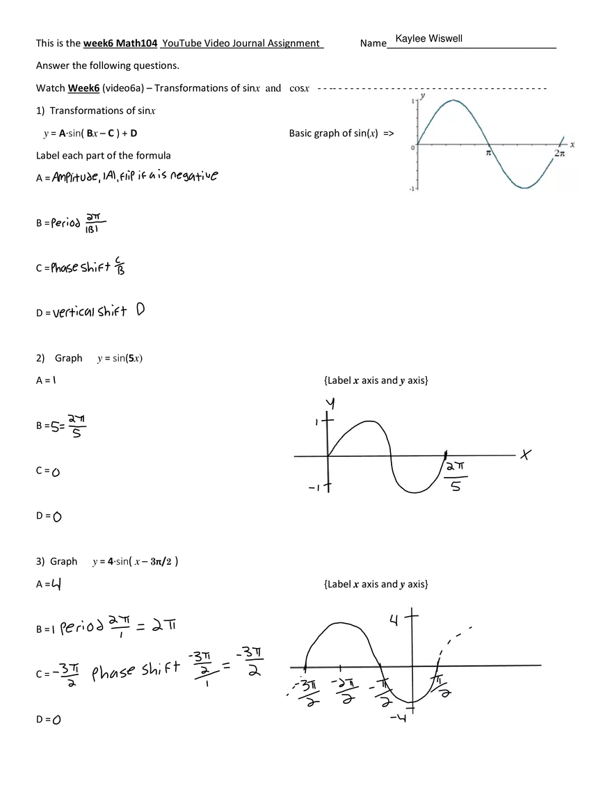 Week6 VJ - Transformations of Sin x and Cos x - Page 1