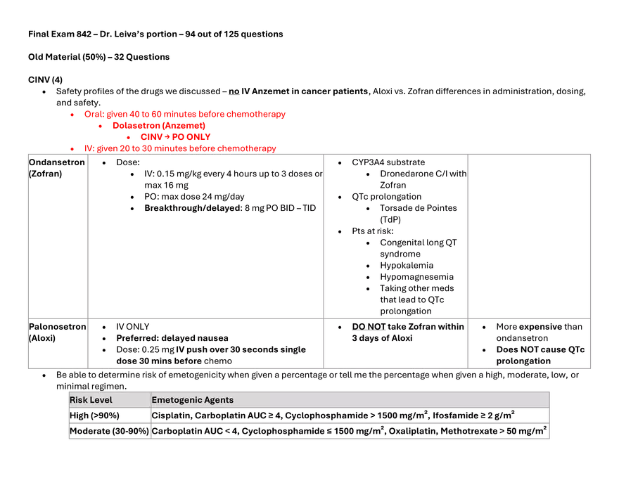 Final Exam 842 Study Guide - Page 1