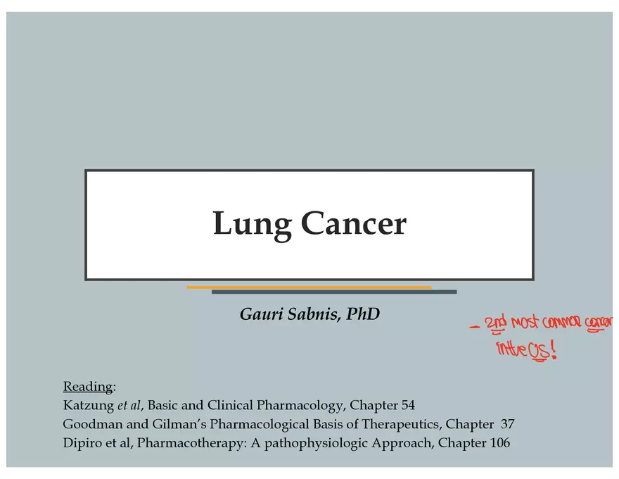 Lung Cancer Presentation - Page 1