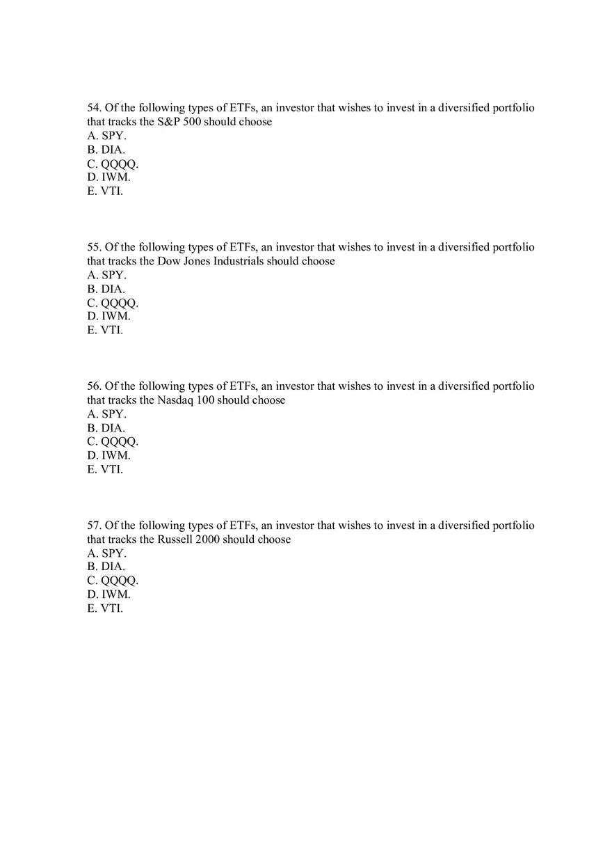 Mutual Funds and Other Investment Companies Quiz Part 2 - Page 6