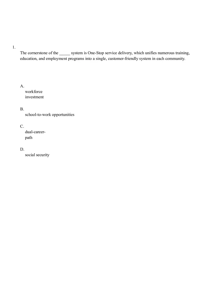 Workforce Development Programs and Sector Partnerships 1-19 Questions - Page 1