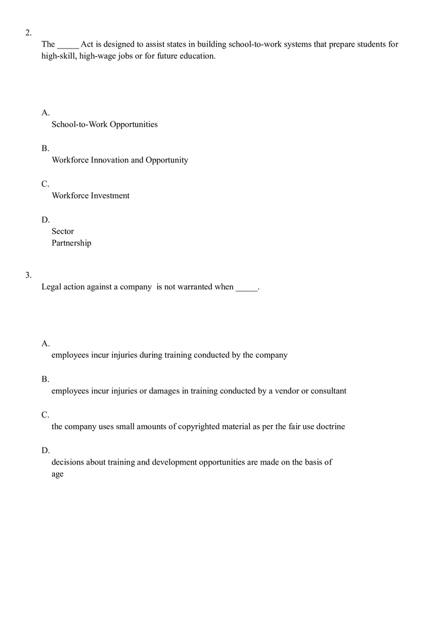 Workforce Development Programs and Sector Partnerships 1-19 Questions - Page 2