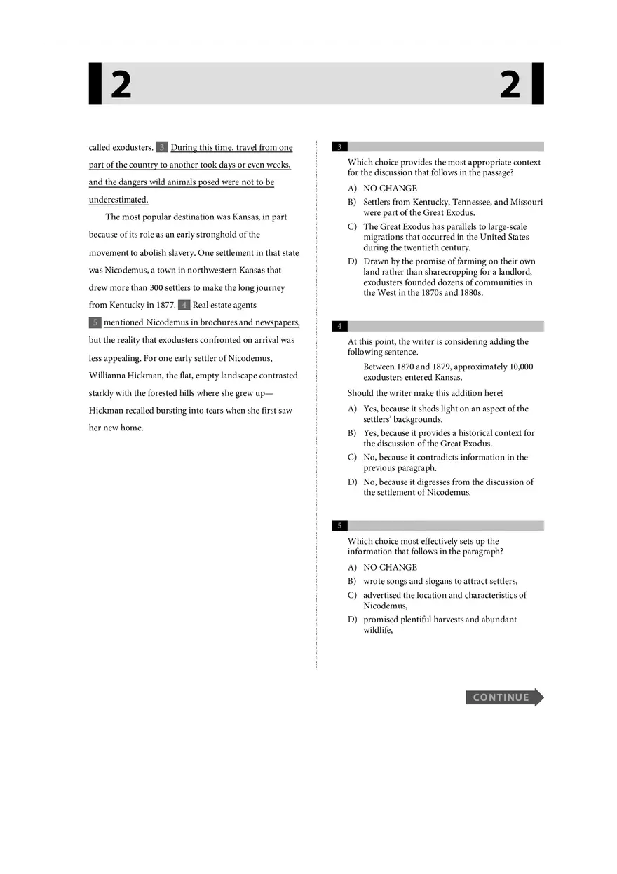 Reading Literature Test Part 2 - Page 2