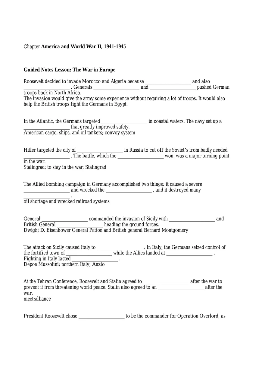 The War in Europe - Page 1