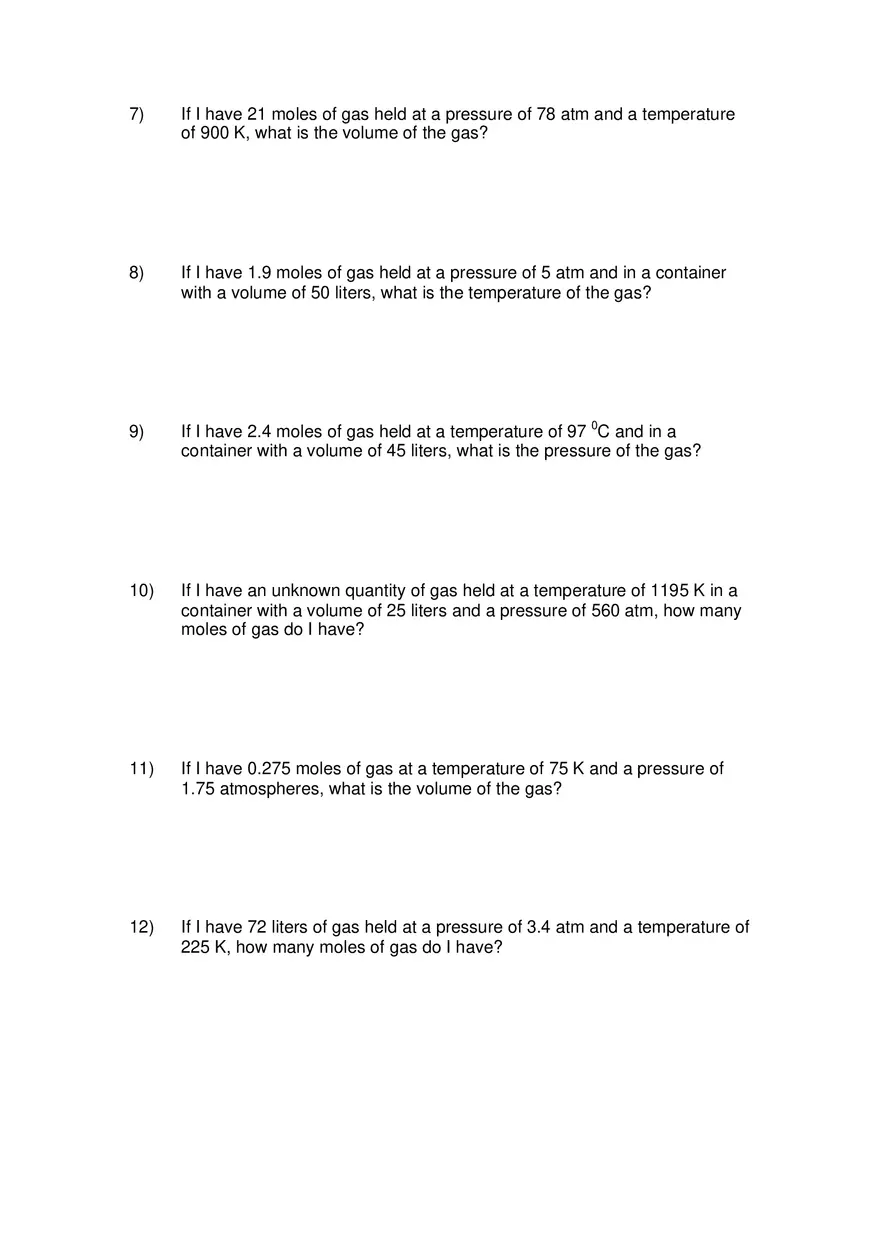 Boyles’ Law Worksheet - Page 2