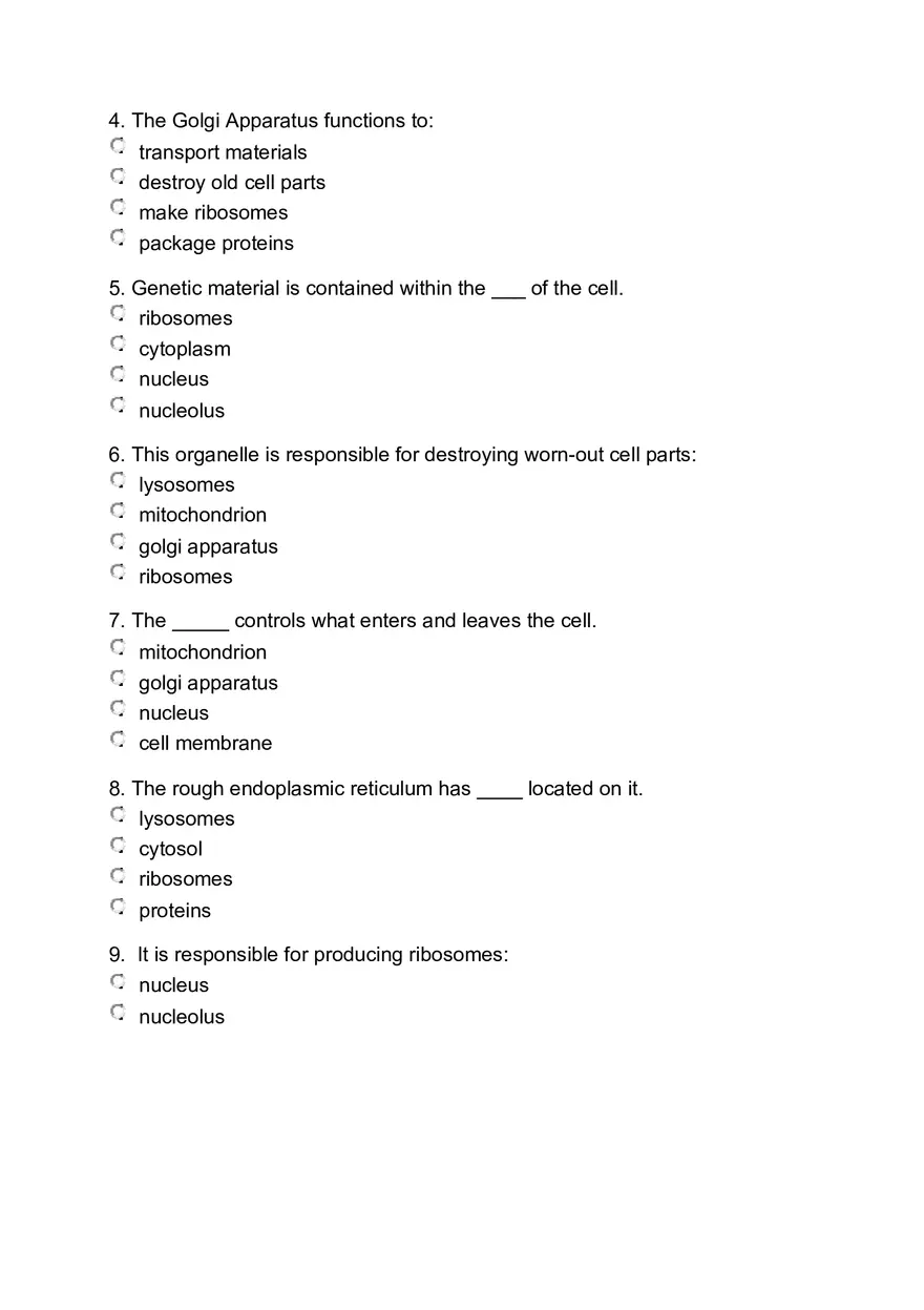 Anatomy and Physiology Test I - Page 2