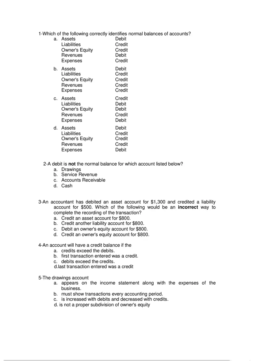 Accounting Quiz - Page 1