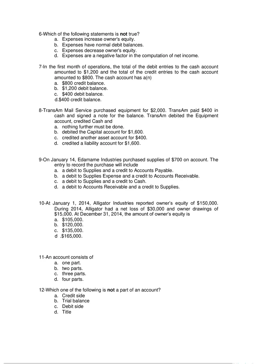Accounting Quiz - Page 2