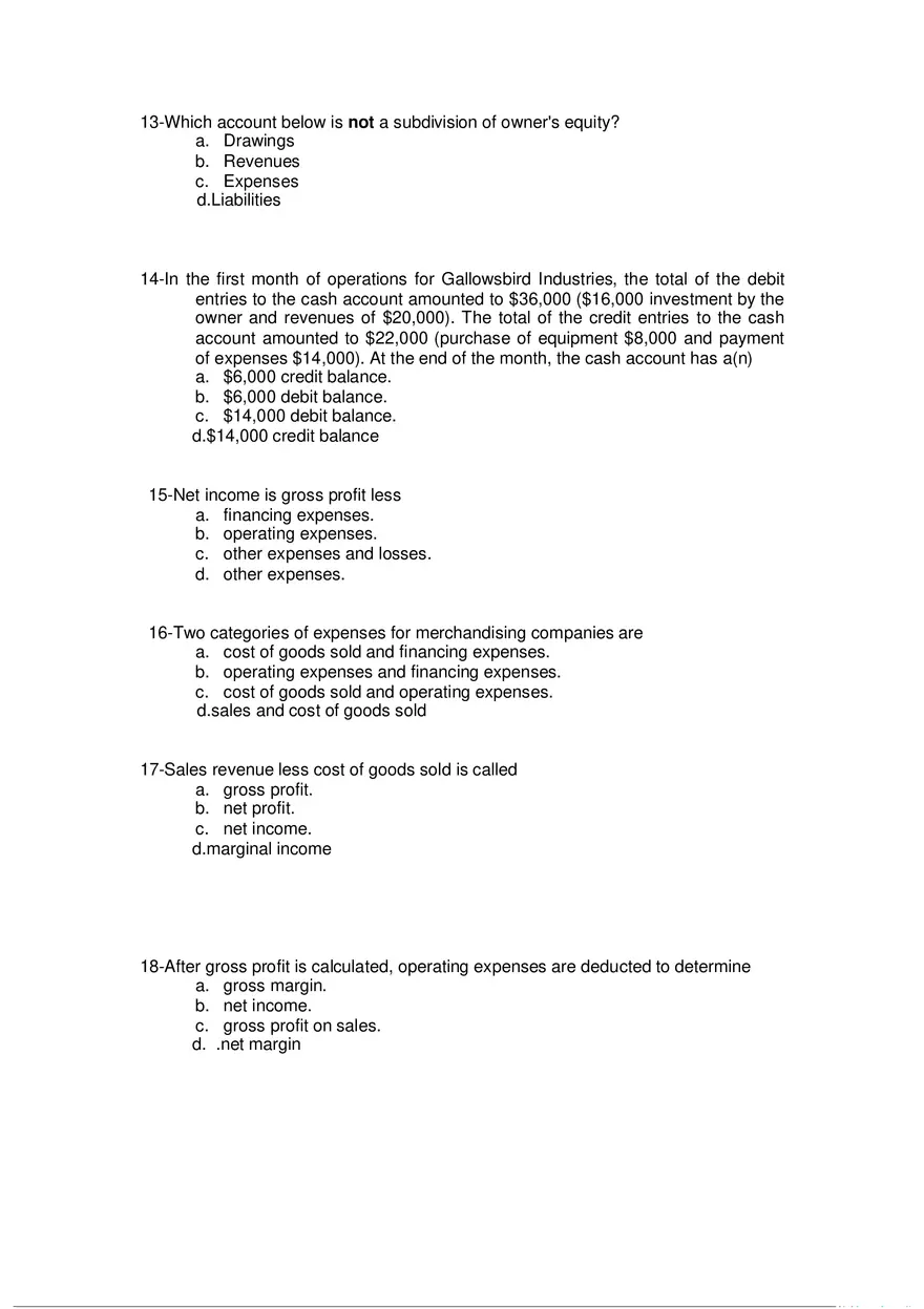 Accounting Quiz - Page 3