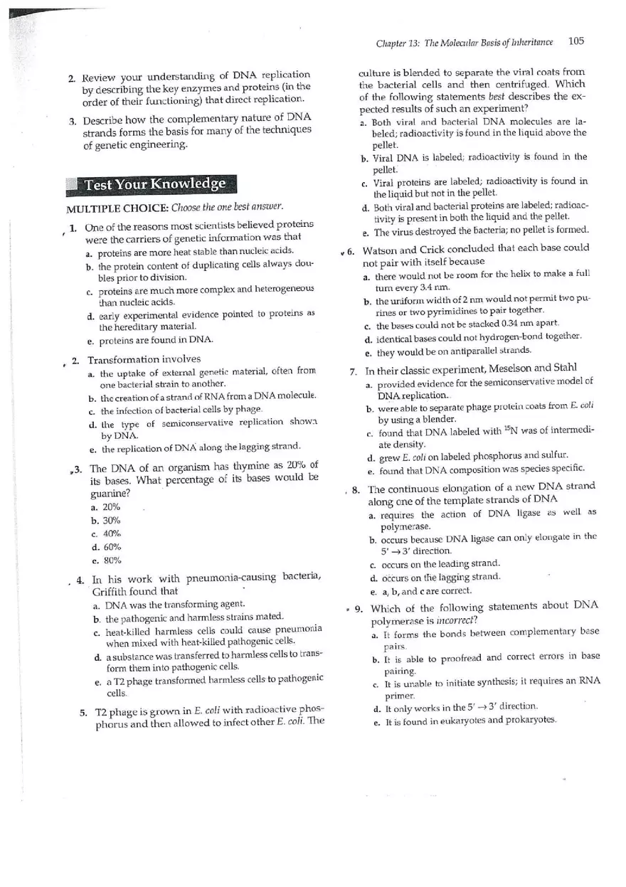 Chapter 13 The Molecular Basis of Inceritance - Page 7