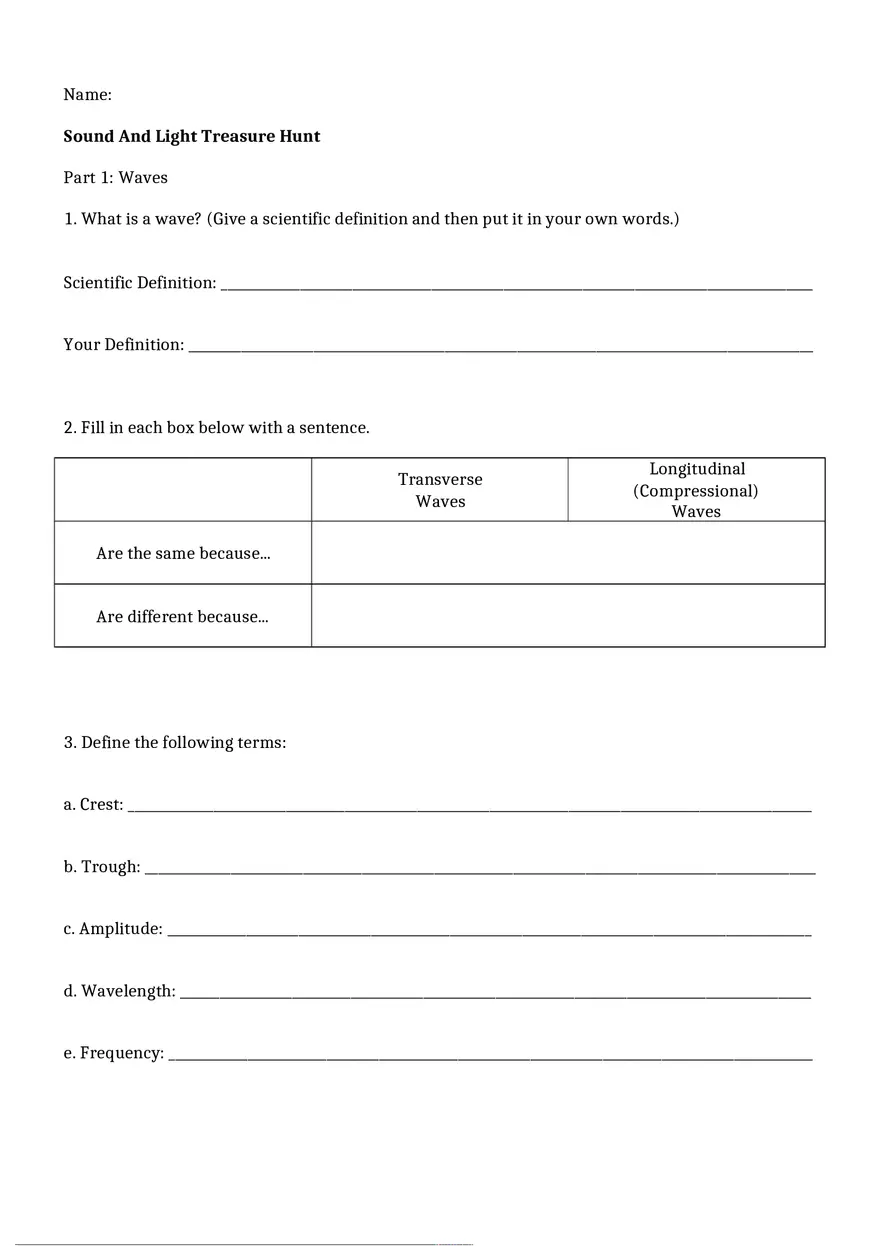 Waves Web Quest - Page 2