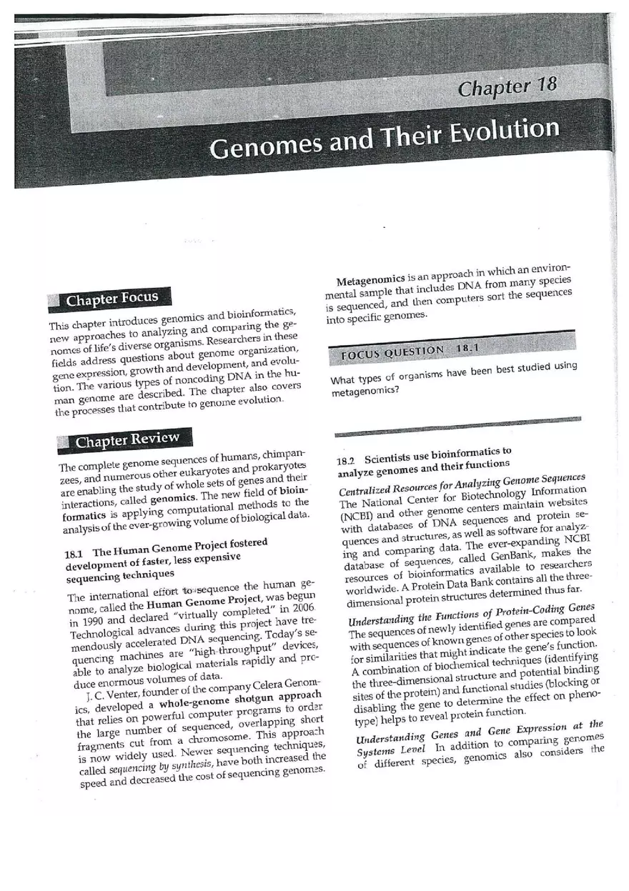 Chapter 18 Genomes and Their Evolution - Page 8