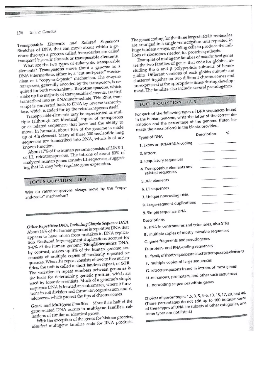 Chapter 18 Genomes and Their Evolution - Page 10