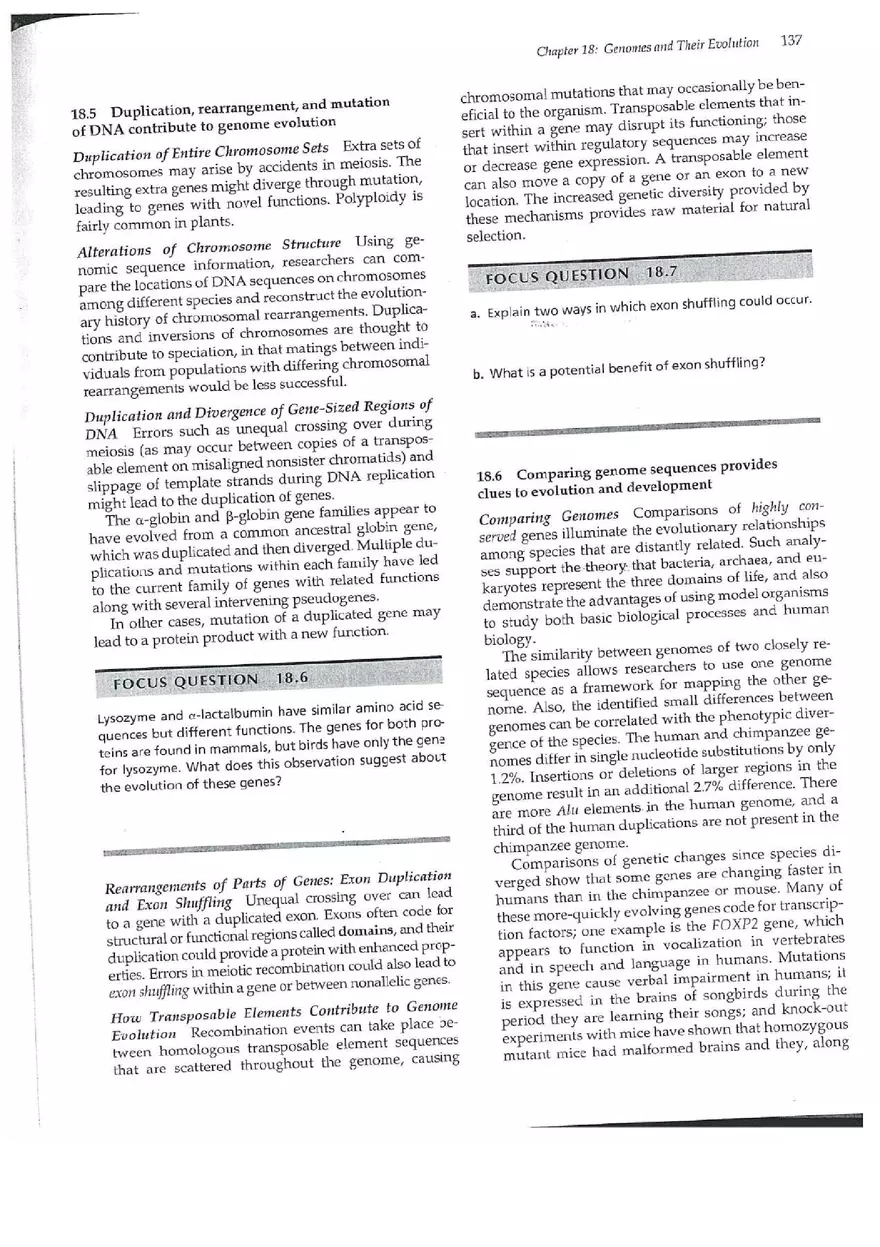 Chapter 18 Genomes and Their Evolution - Page 11