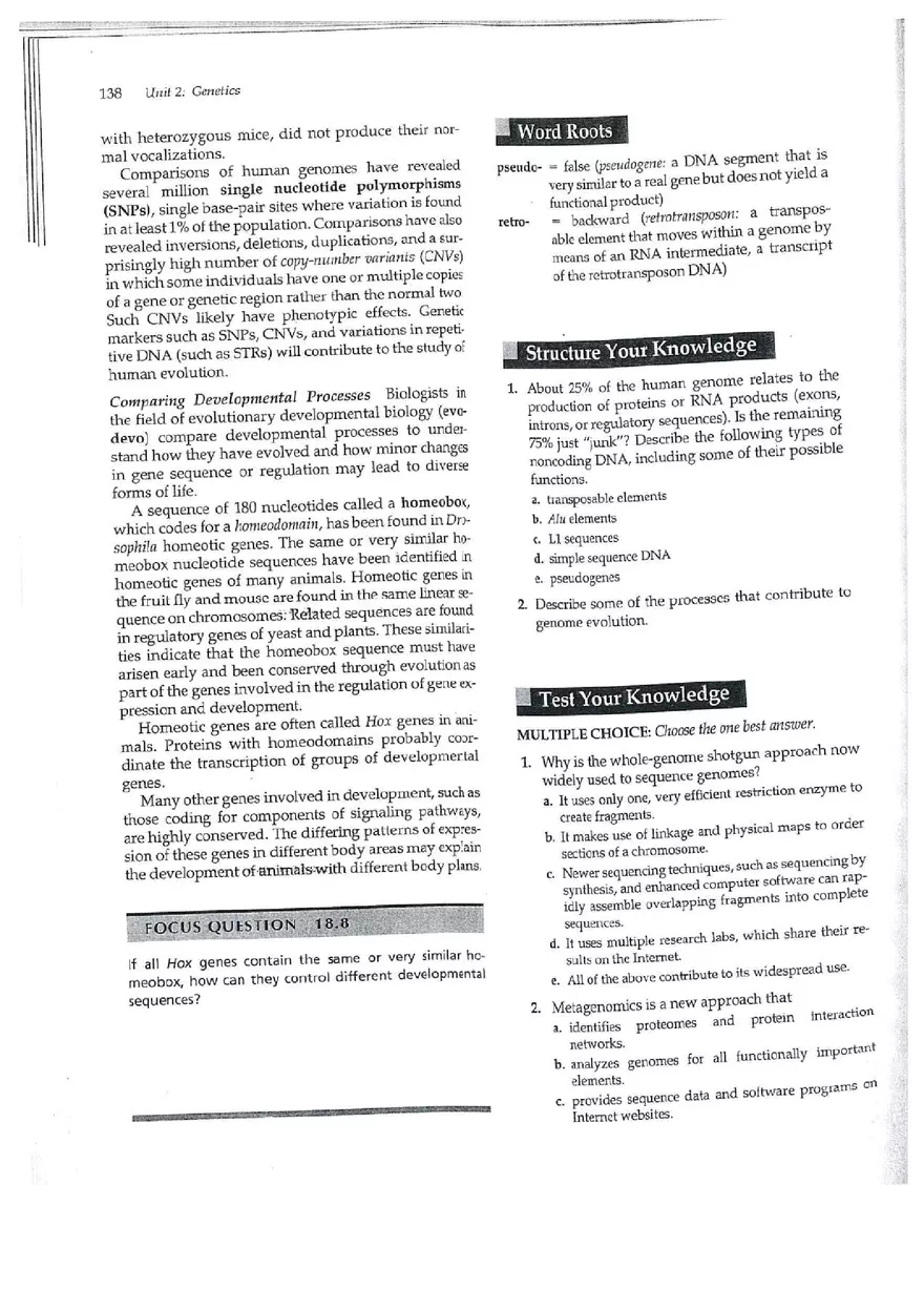Chapter 18 Genomes and Their Evolution - Page 12