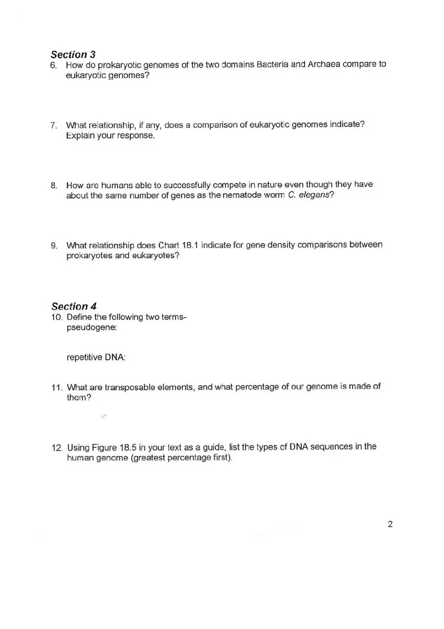 Chapter 18 Genomes and Their Evolution - Page 2
