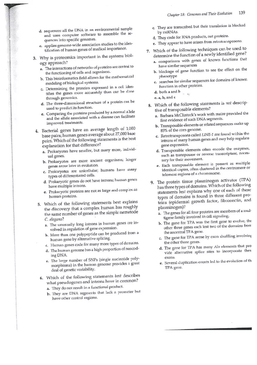 Chapter 18 Genomes and Their Evolution - Page 3