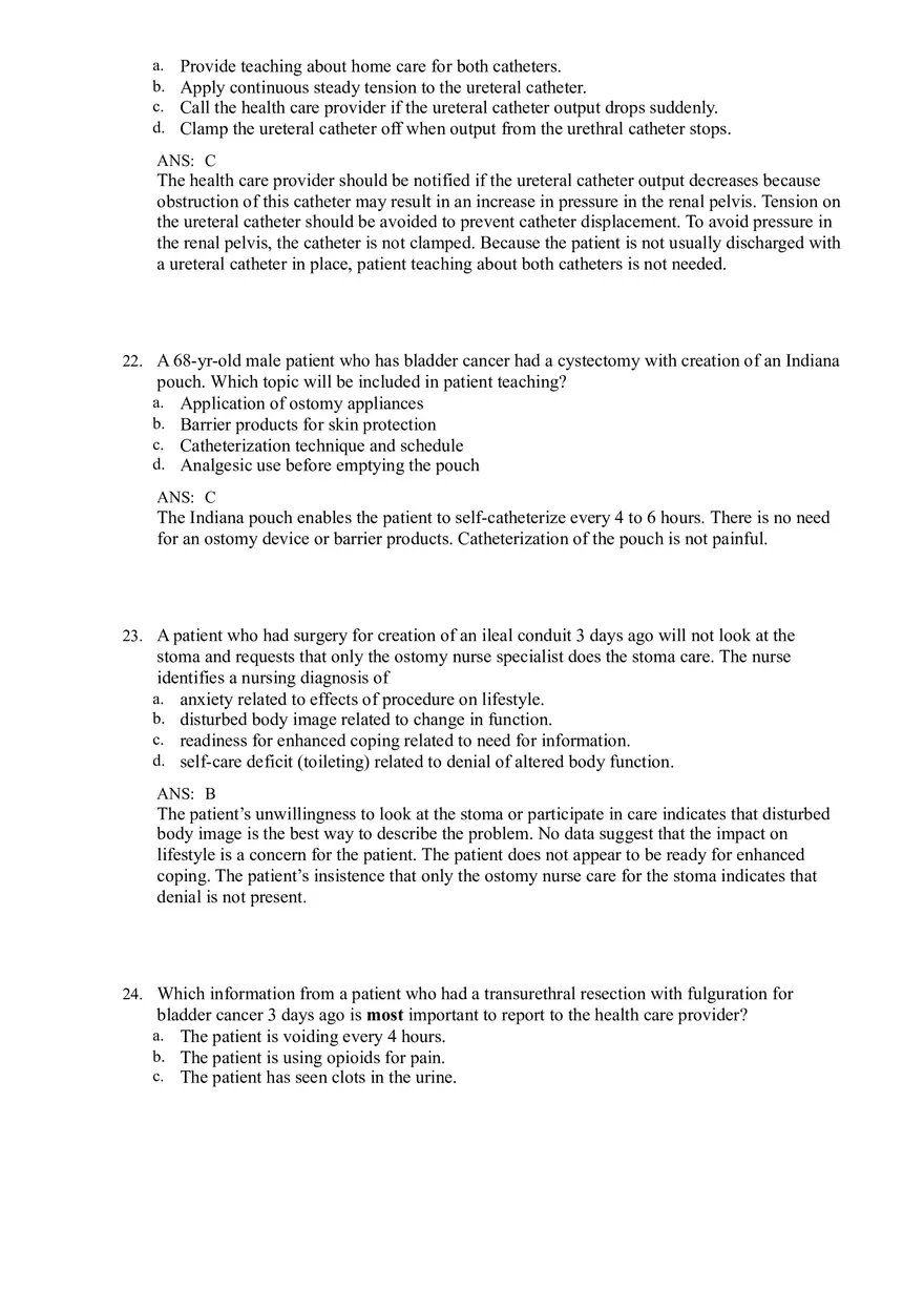 Renal and Urologic Problems Lewis Test Bank - Page 11