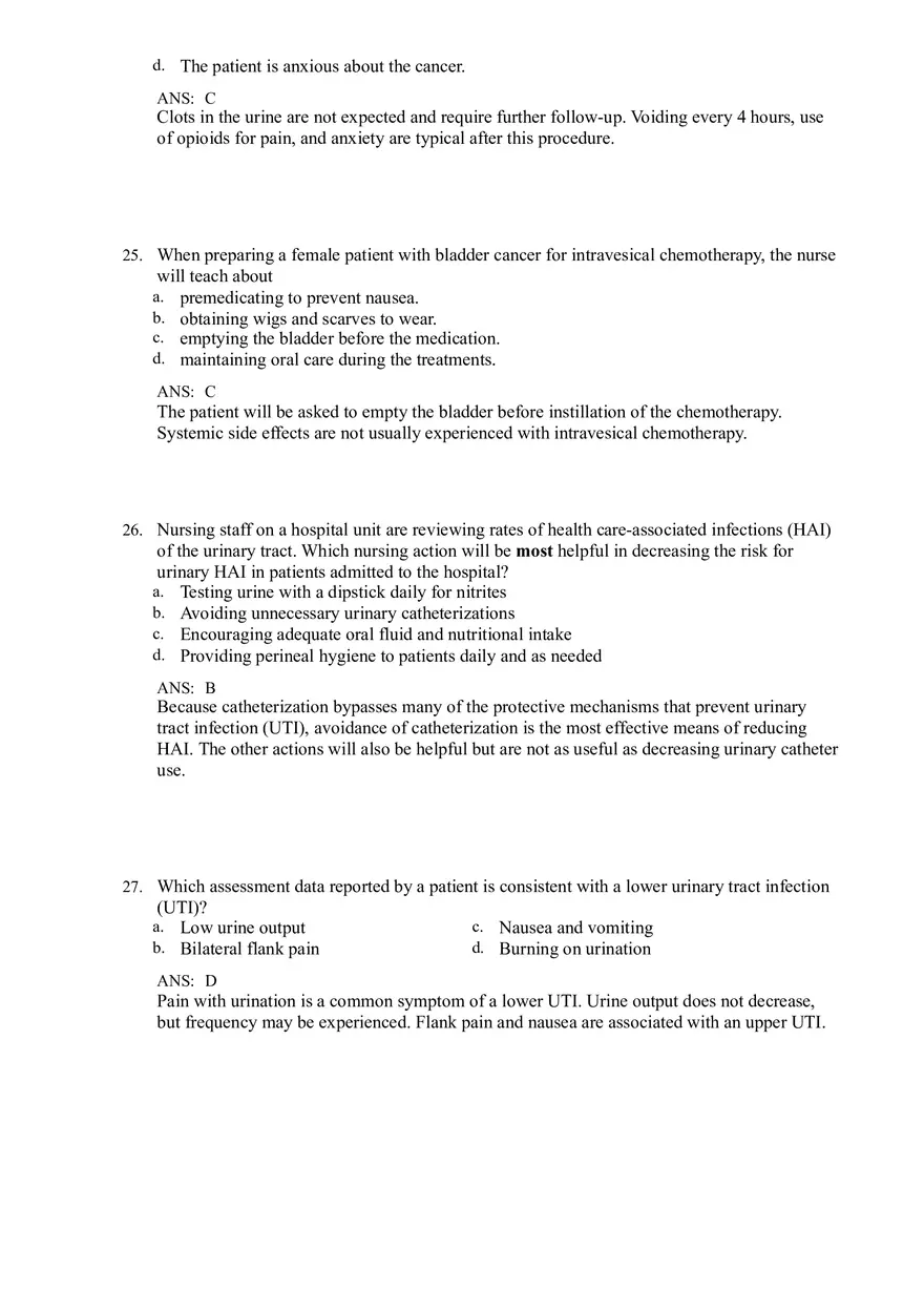 Renal and Urologic Problems Lewis Test Bank - Page 12