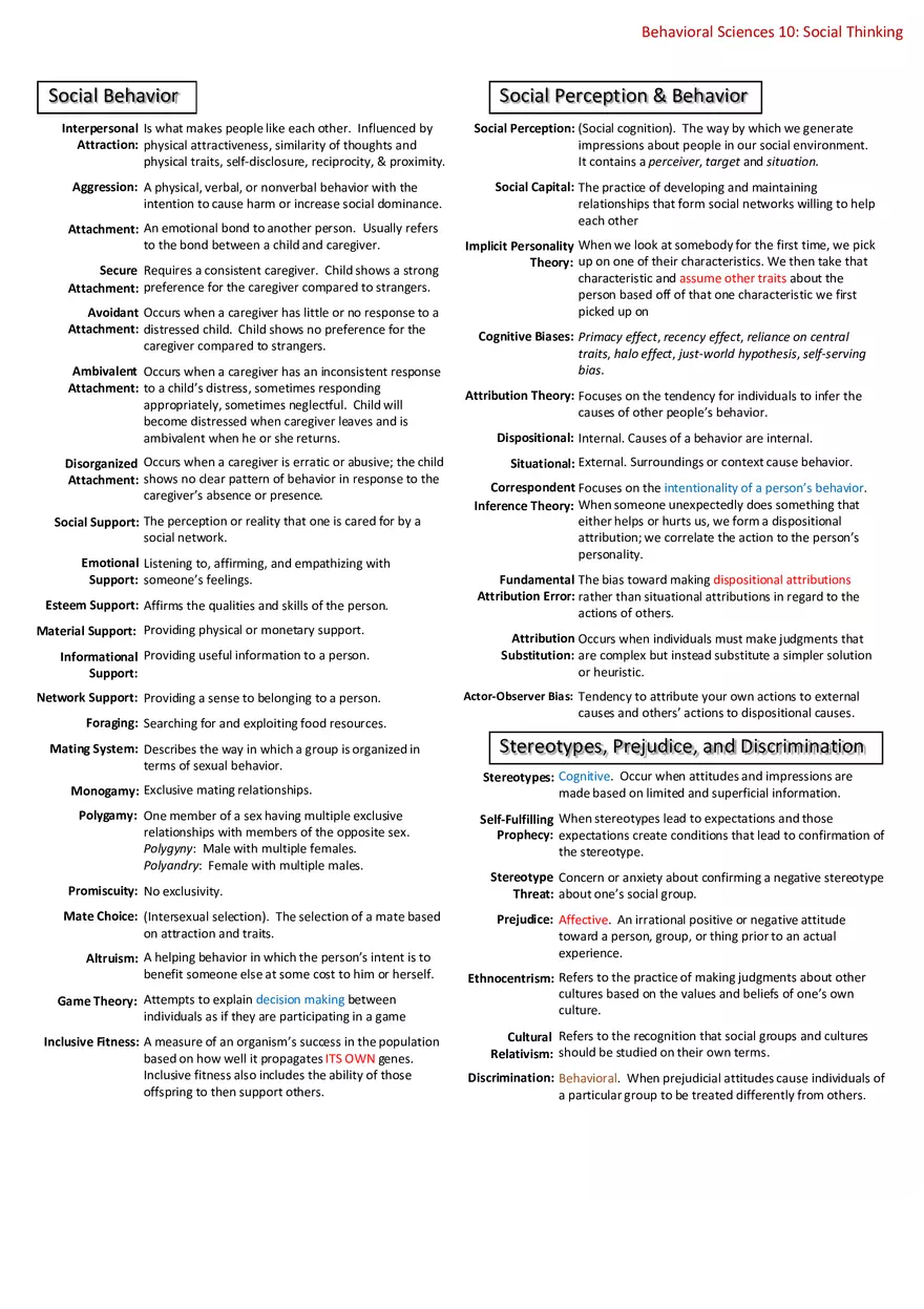 Notes for Behavioral Sciences - Page 12