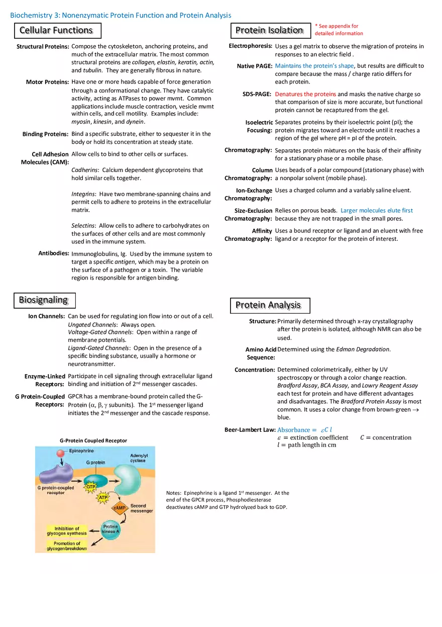 Notes for Biochemistry - Page 5