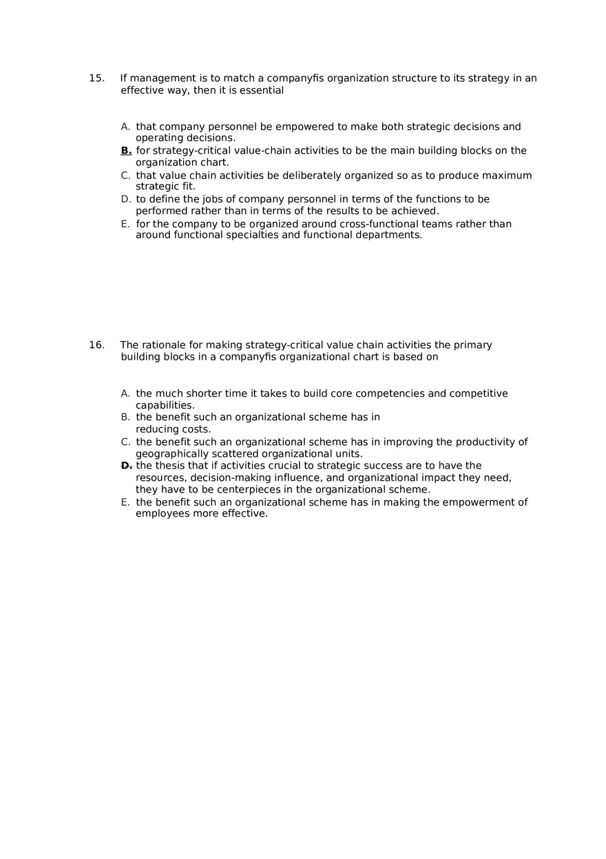 Superior Strategy Execution-Another Path to Competitive Advantage Answer Key 1 - Page 8