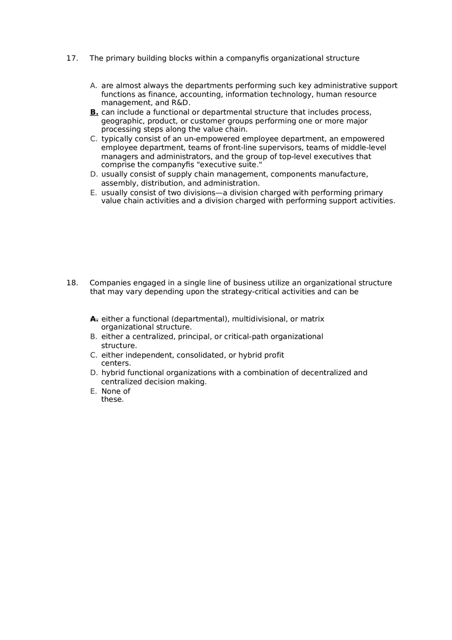 Superior Strategy Execution-Another Path to Competitive Advantage Answer Key 1 - Page 9