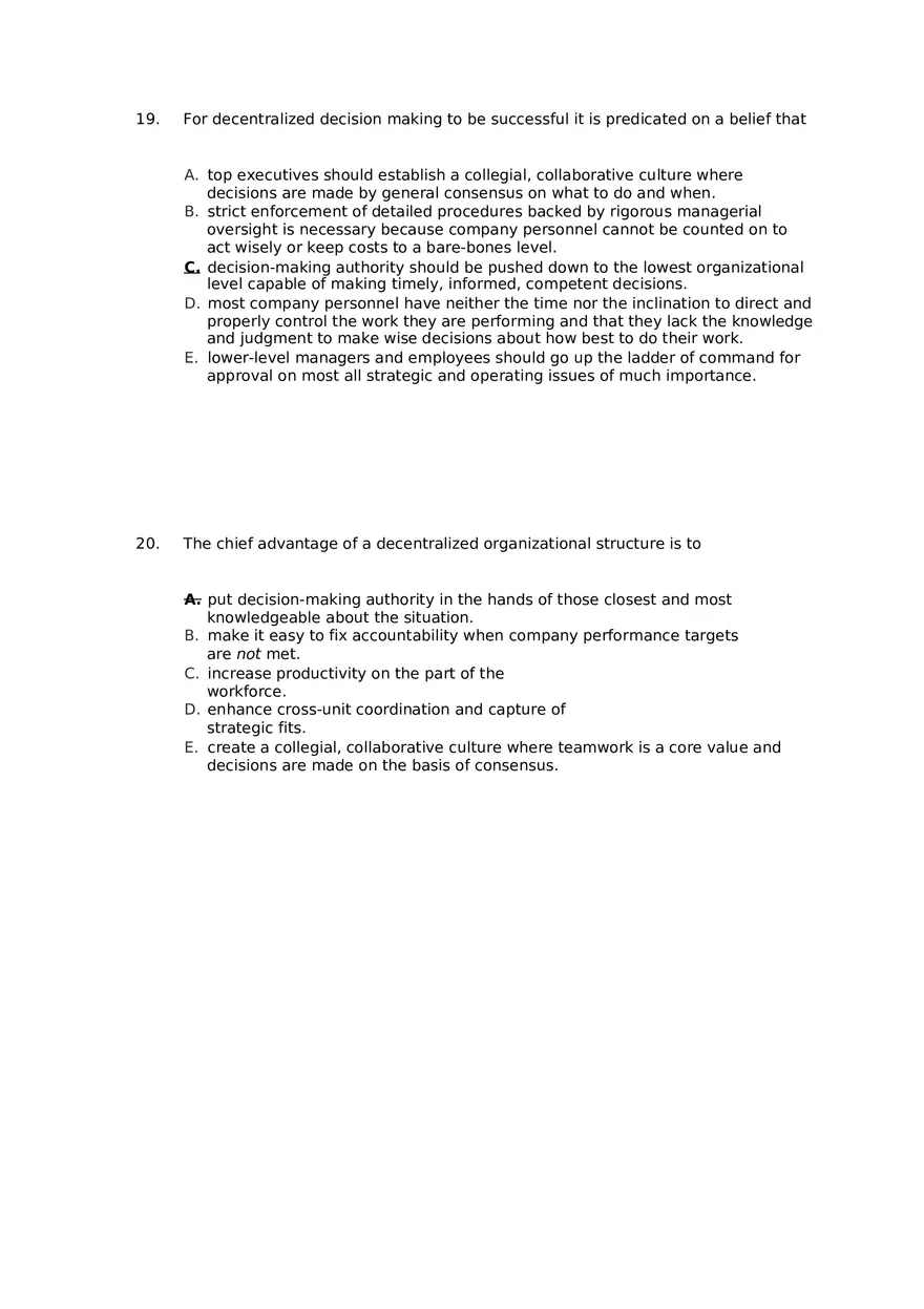 Superior Strategy Execution-Another Path to Competitive Advantage Answer Key 1 - Page 10