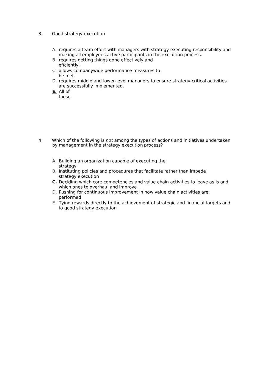 Superior Strategy Execution-Another Path to Competitive Advantage Answer Key 1 - Page 2