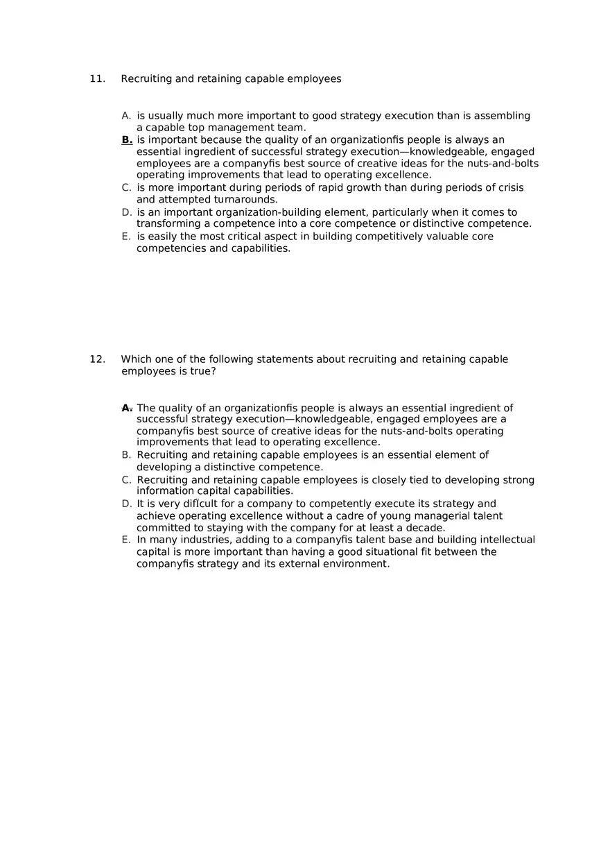 Superior Strategy Execution-Another Path to Competitive Advantage Answer Key 1 - Page 6