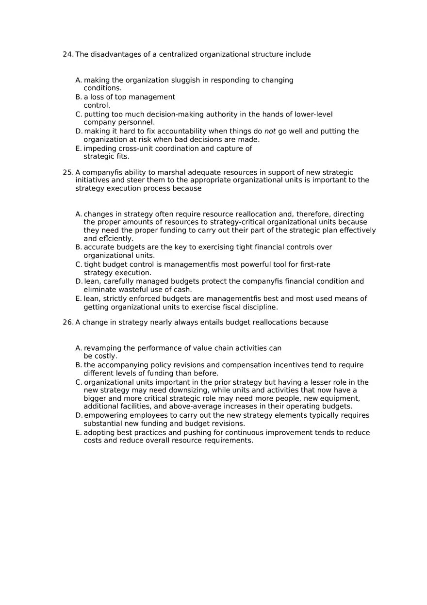 Superior Strategy Execution-Another Path to Competitive Advantage Assignment 1 - Page 9