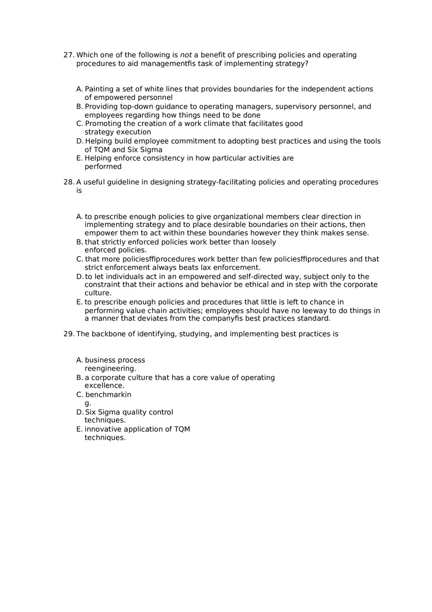 Superior Strategy Execution-Another Path to Competitive Advantage Assignment 1 - Page 10