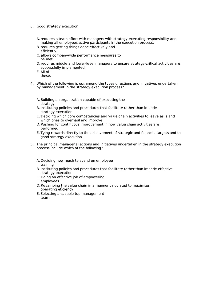 Superior Strategy Execution-Another Path to Competitive Advantage Assignment 1 - Page 2
