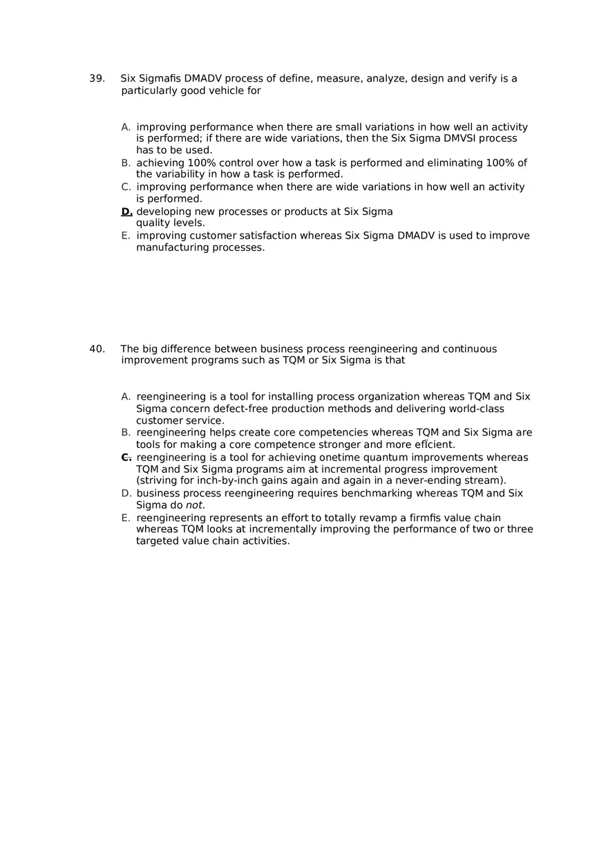Superior Strategy Execution-Another Path to Competitive Advantage Answer Key 2 - Page 10