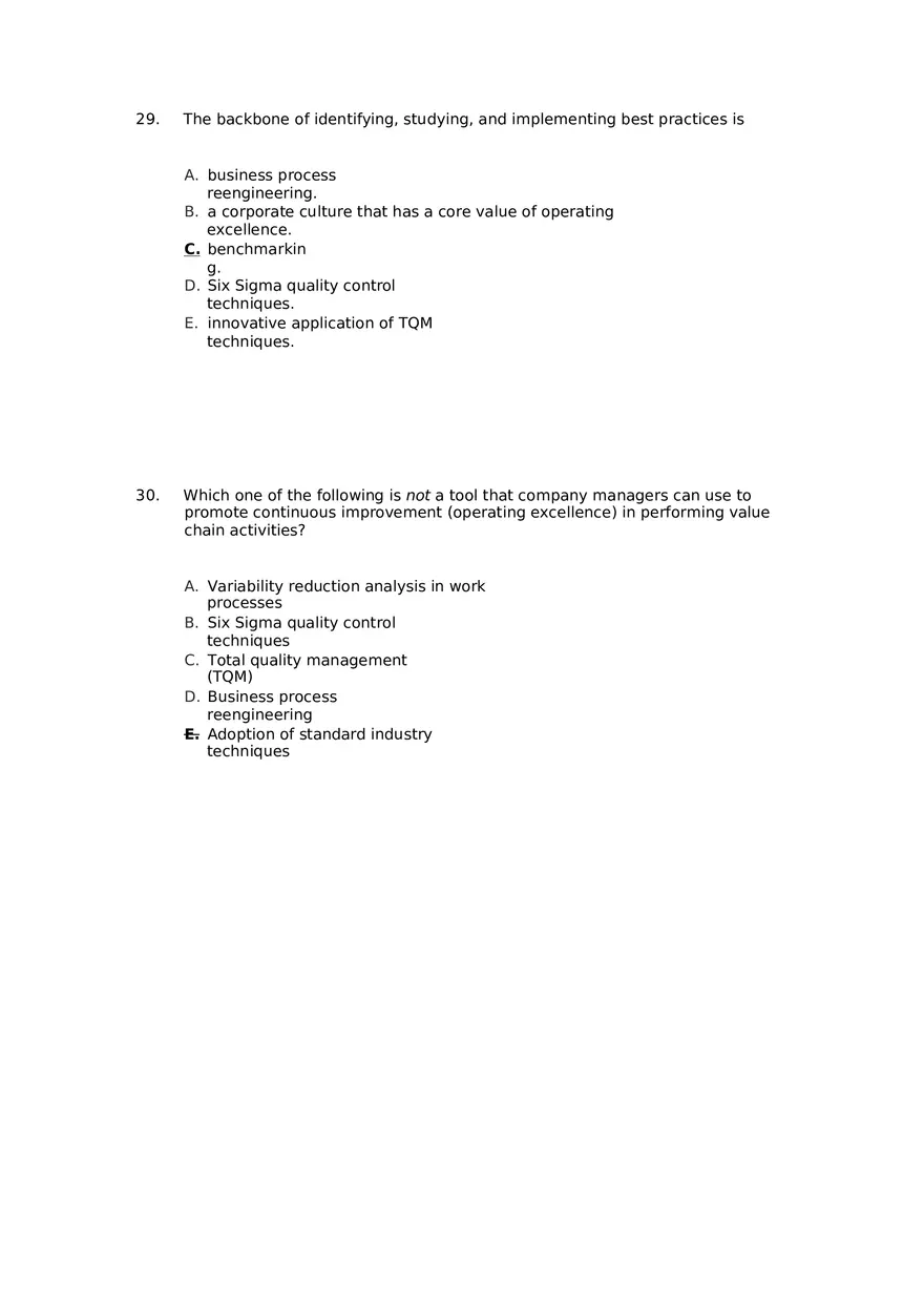 Superior Strategy Execution-Another Path to Competitive Advantage Answer Key 2 - Page 5