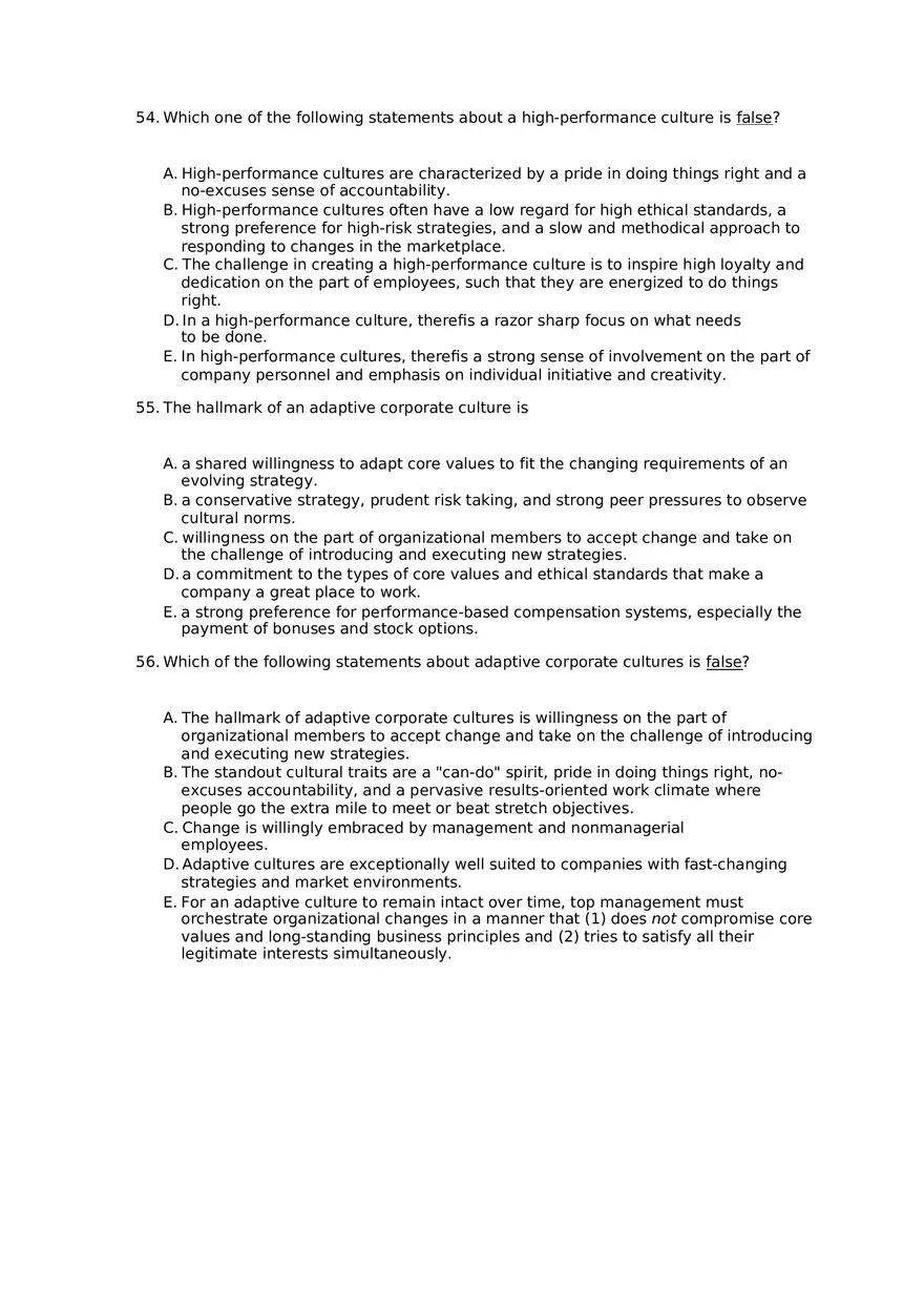 Superior Strategy Execution-Another Path to Competitive Advantage Assignment 2 - Page 9