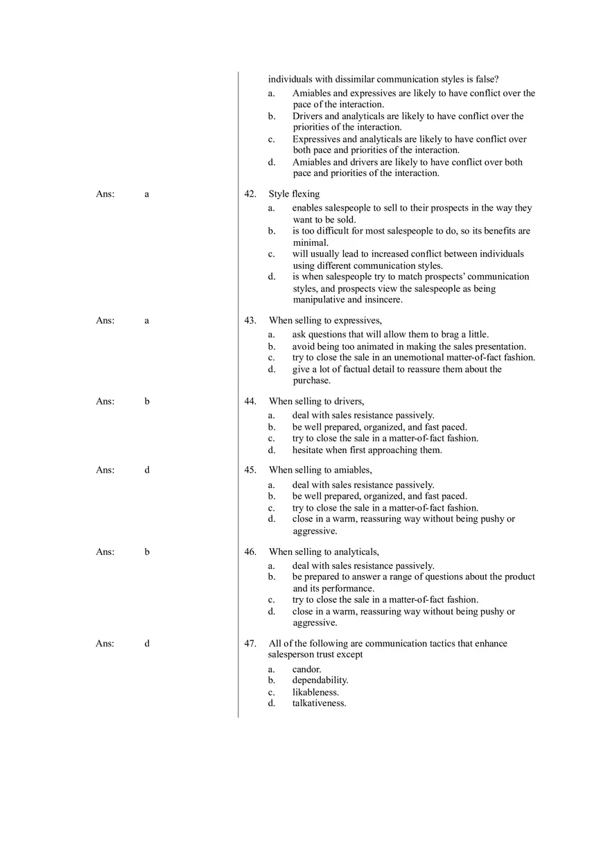 Communicating Effectively with Diverse Customers (Answer Key) - Page 7