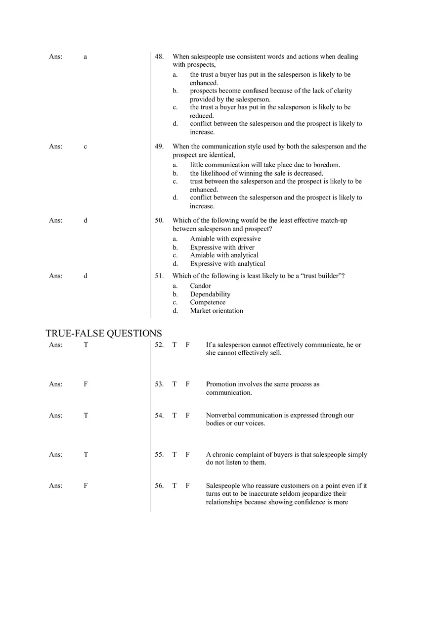 Communicating Effectively with Diverse Customers (Answer Key) - Page 8