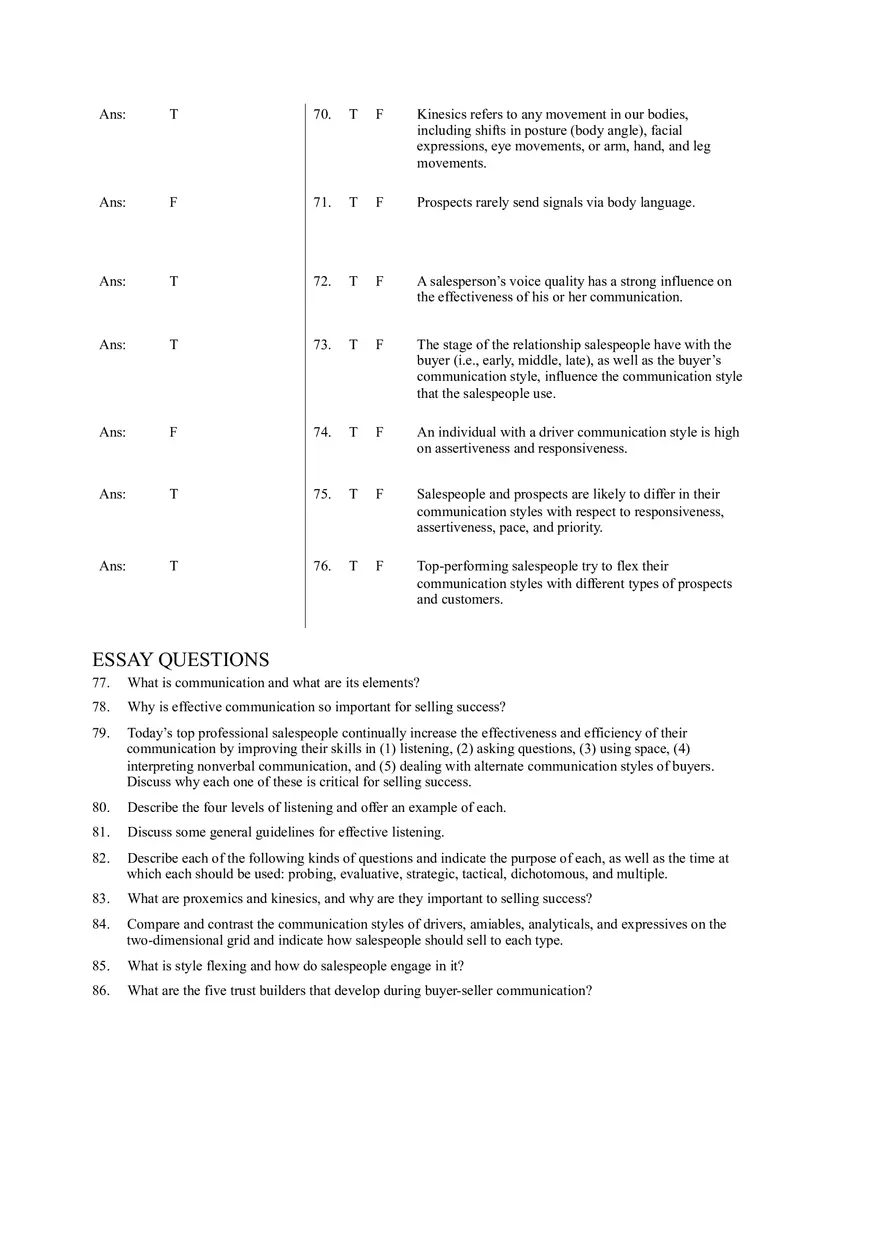Communicating Effectively with Diverse Customers (Answer Key) - Page 10