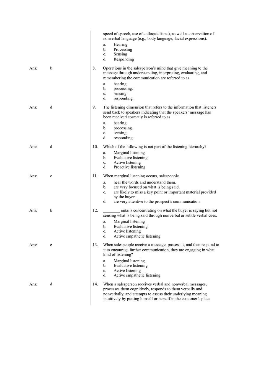 Communicating Effectively with Diverse Customers (Answer Key) - Page 2