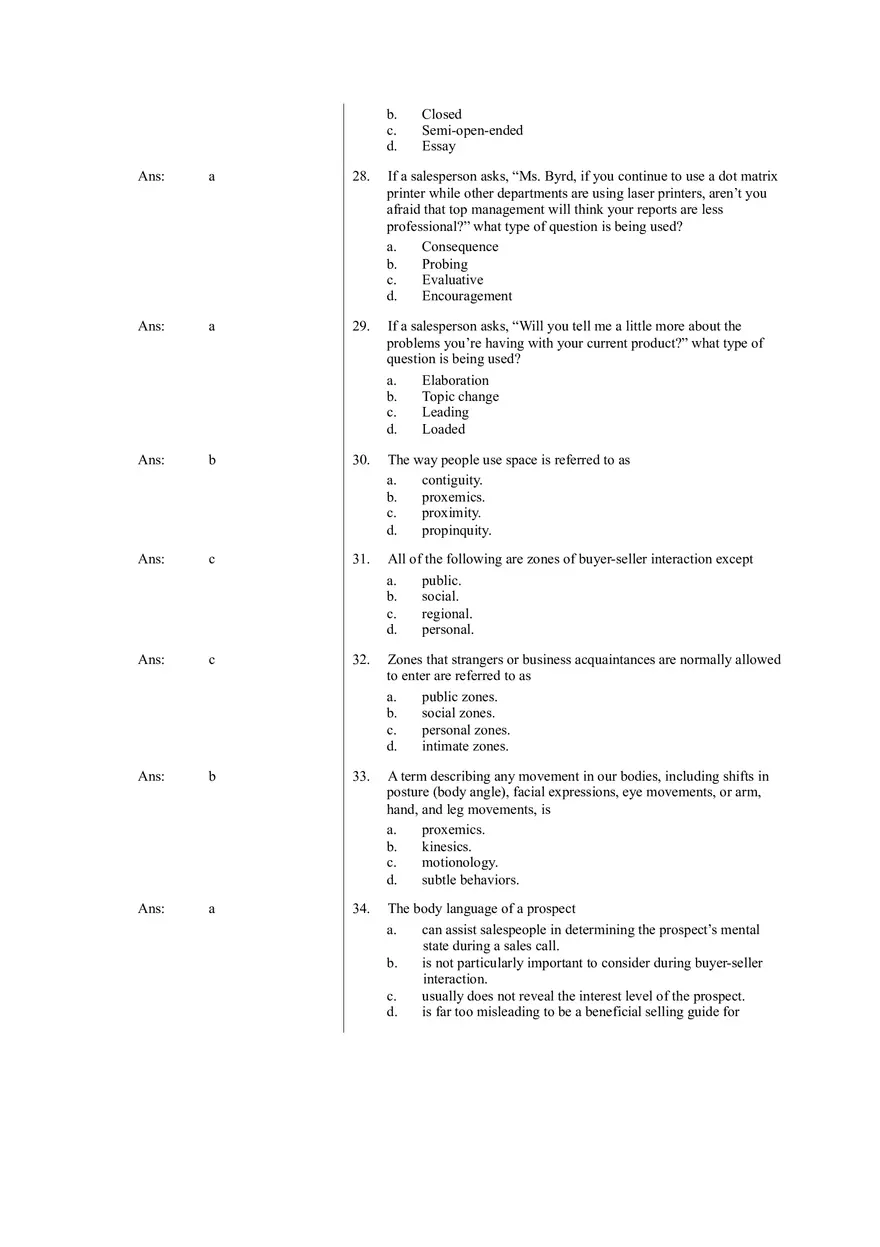 Communicating Effectively with Diverse Customers (Answer Key) - Page 5