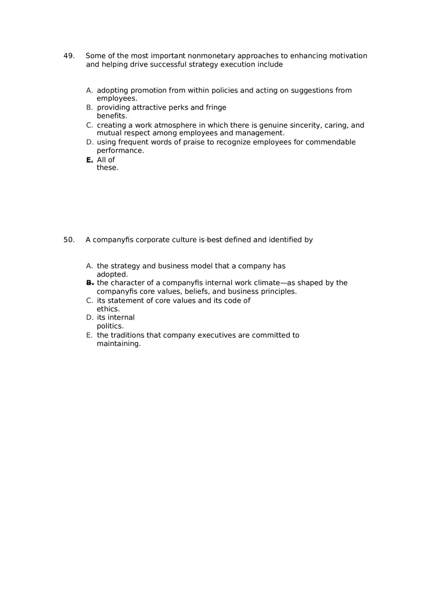 Superior Strategy Execution-Another Path to Competitive Advantage Answer Key 3 - Page 5