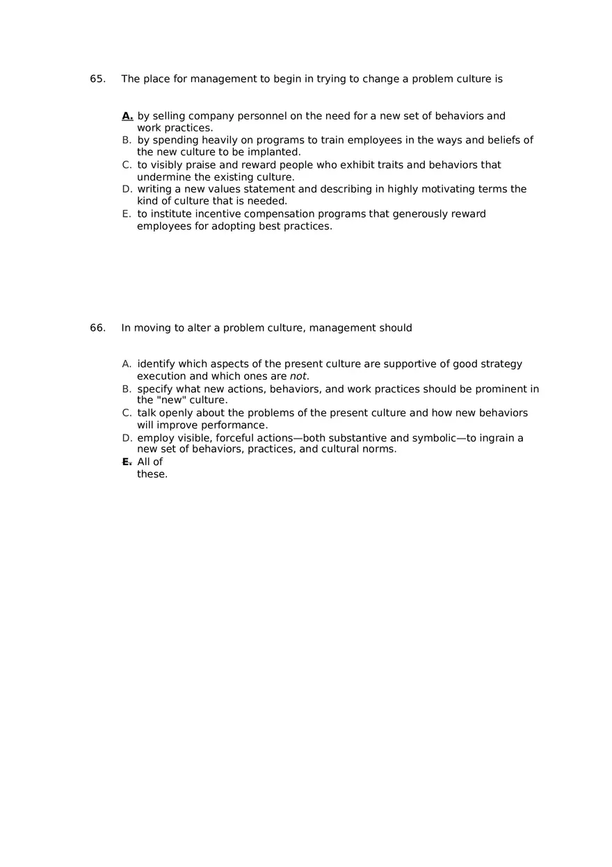 Superior Strategy Execution-Another Path to Competitive Advantage Answer Key 4 - Page 8