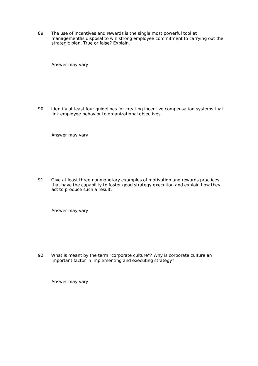Superior Strategy Execution-Another Path to Competitive Advantage Answer Key 4 - Page 5