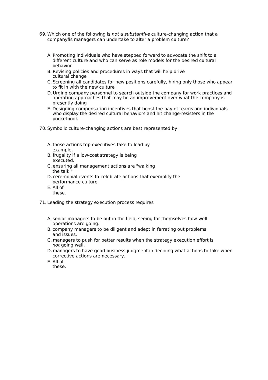 Superior Strategy Execution-Another Path to Competitive Advantage Assignment 3 - Page 7