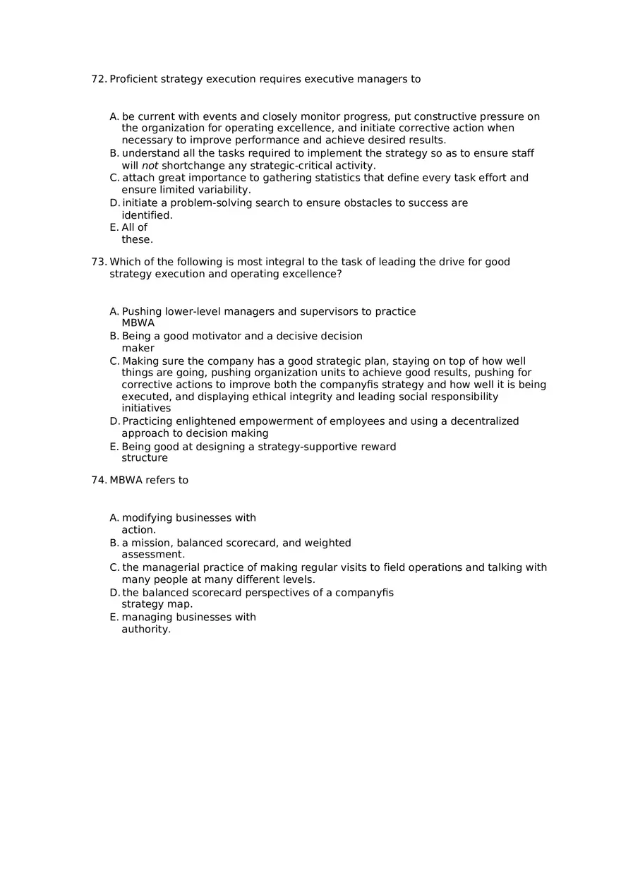 Superior Strategy Execution-Another Path to Competitive Advantage Assignment 3 - Page 8