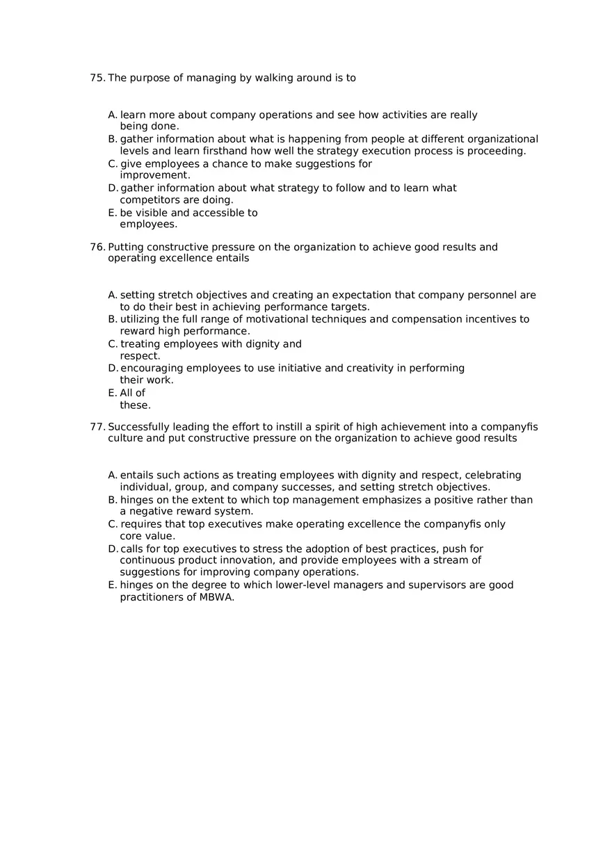 Superior Strategy Execution-Another Path to Competitive Advantage Assignment 3 - Page 9