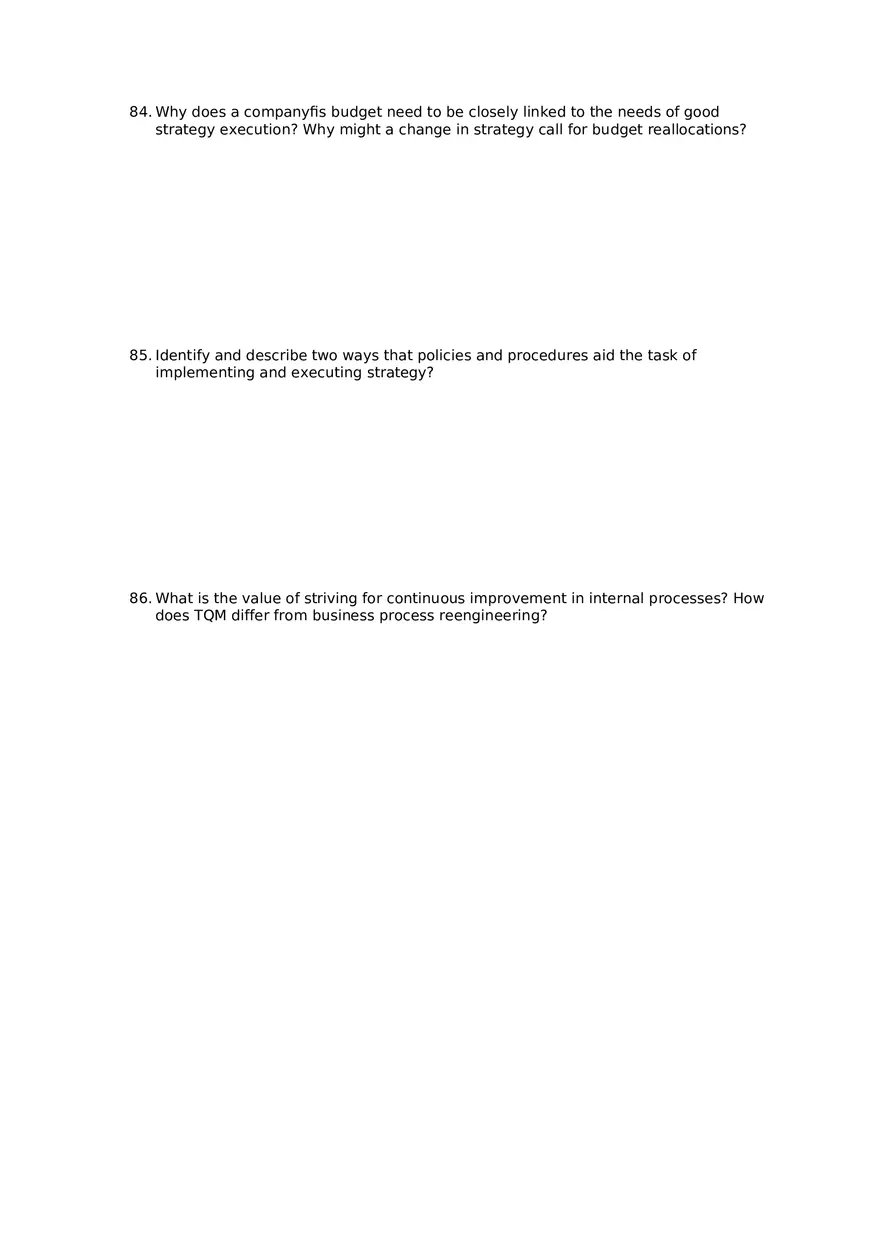 Superior Strategy Execution-Another Path to Competitive Advantage Assignment 3 - Page 12